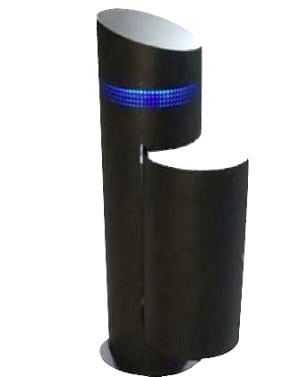 The sloped top power bollard from Pop Up Power Supplies, offering a contemporary look for street furniture whilst enabling access to power on-demand for events.
