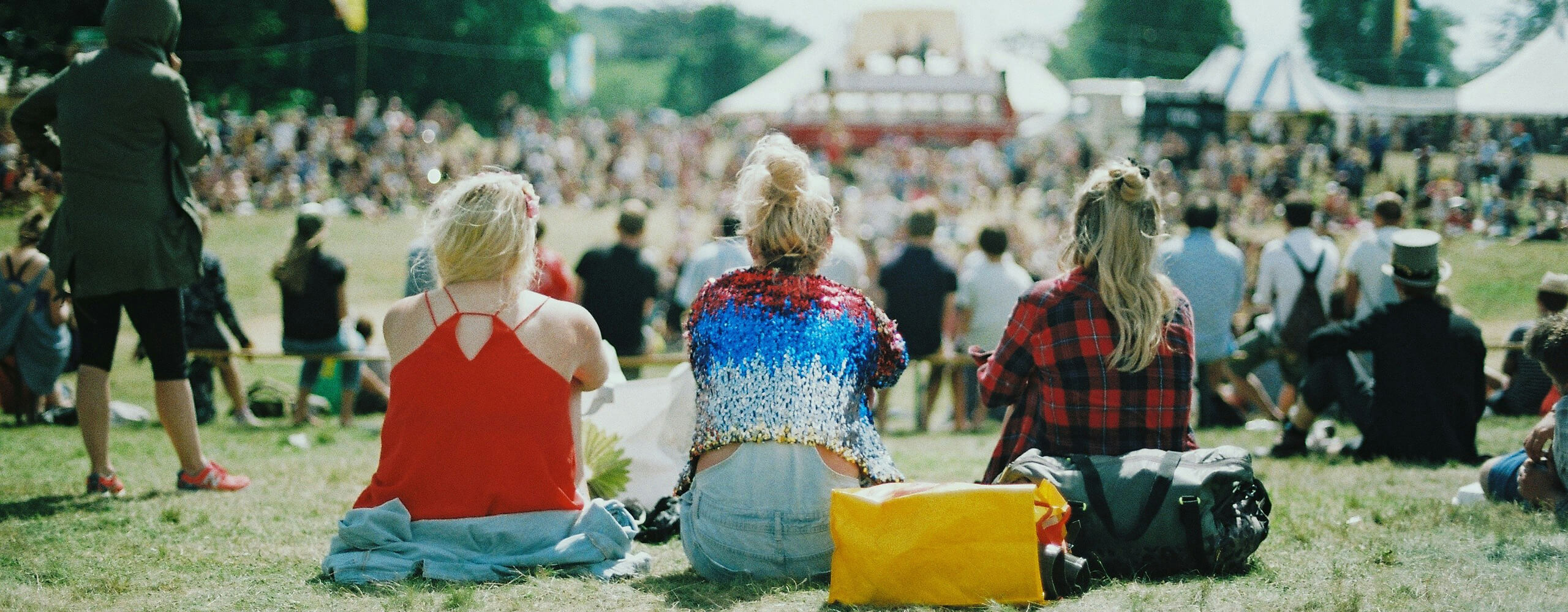 Image showing large crowds at an outdoor festival