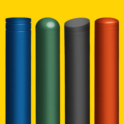 Four power bollard top options