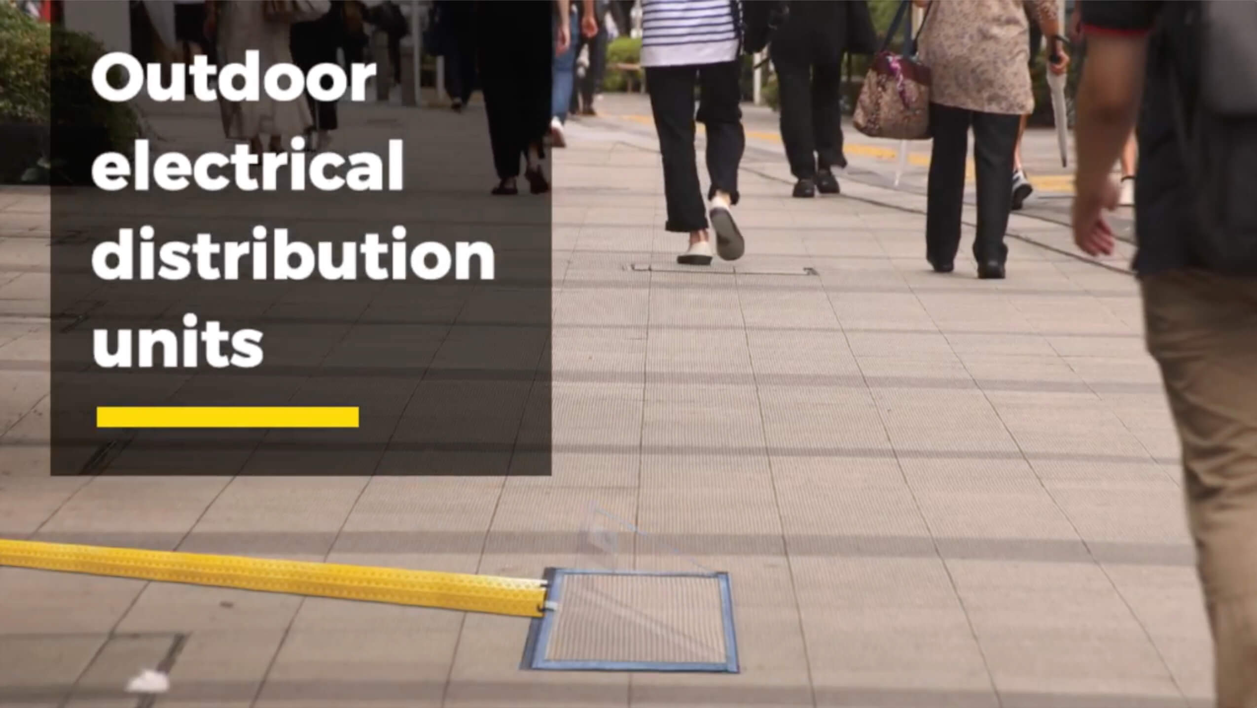 Video showing outdoor electrical distribution units in city locations