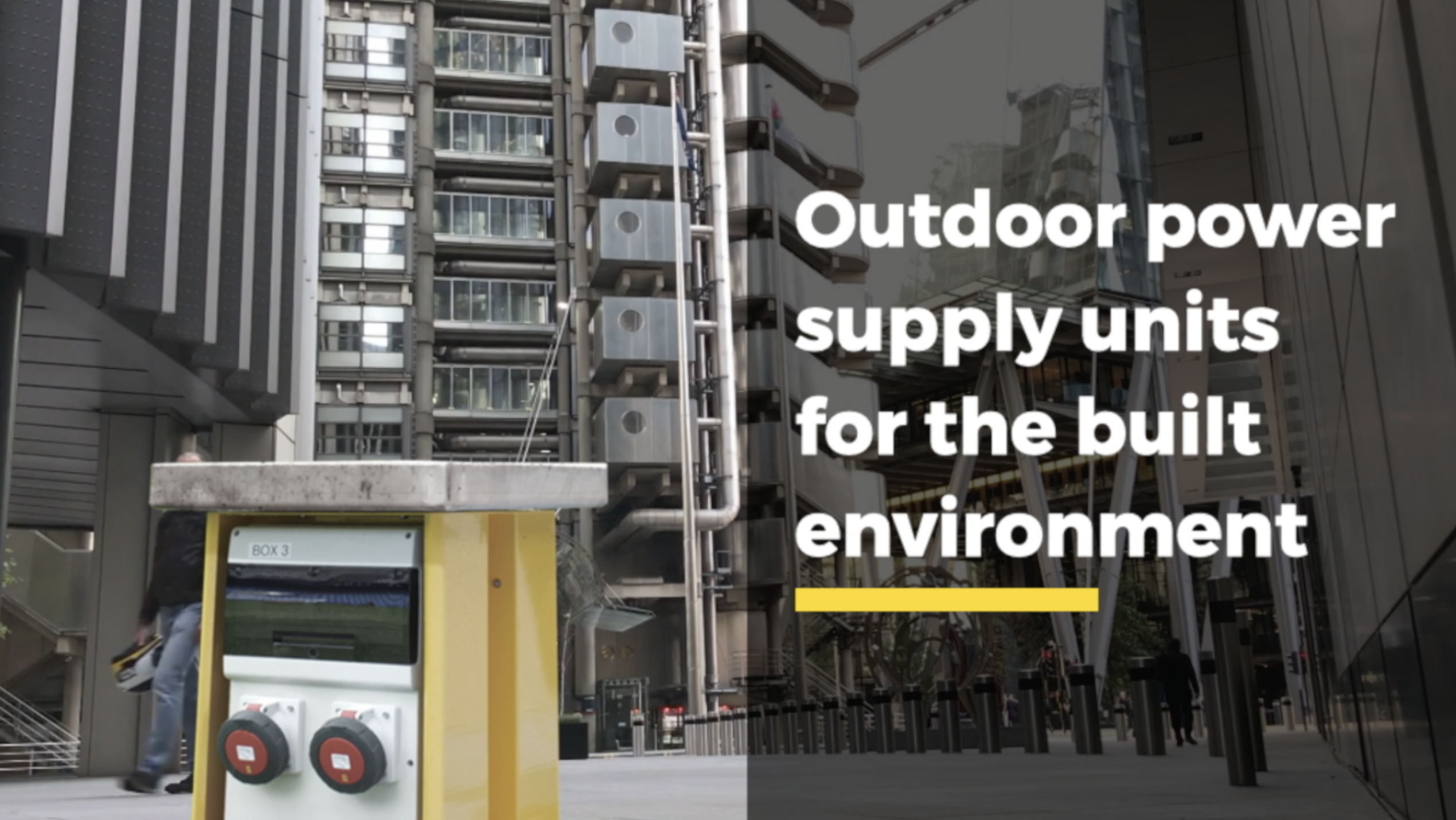 Video showing outdoor power units within the built environment