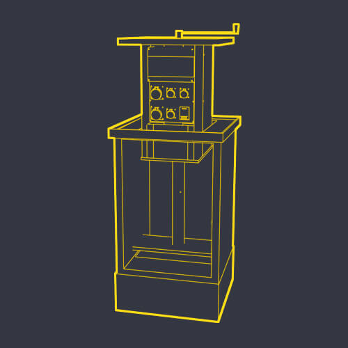 Pop Up Power Unit Wireframe