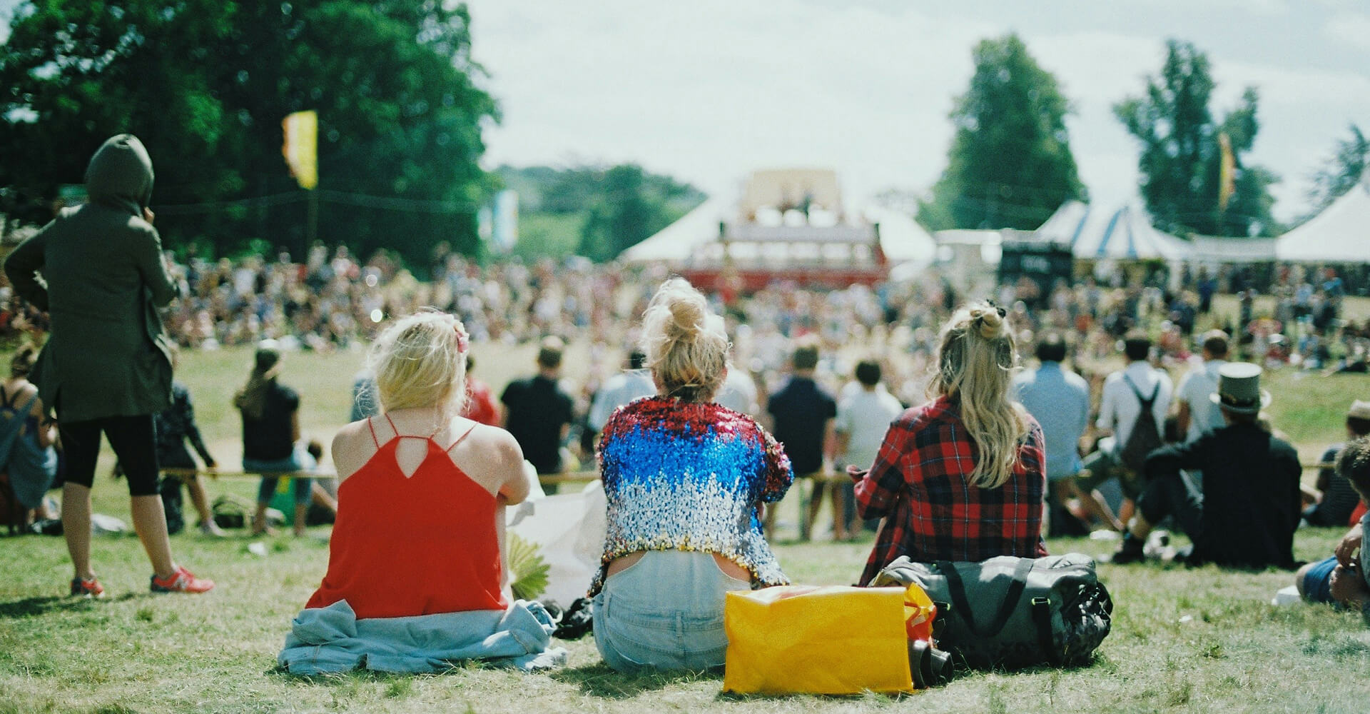 Image of outdoor concert with pop up power unit