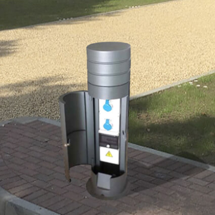 Power Bollard Open