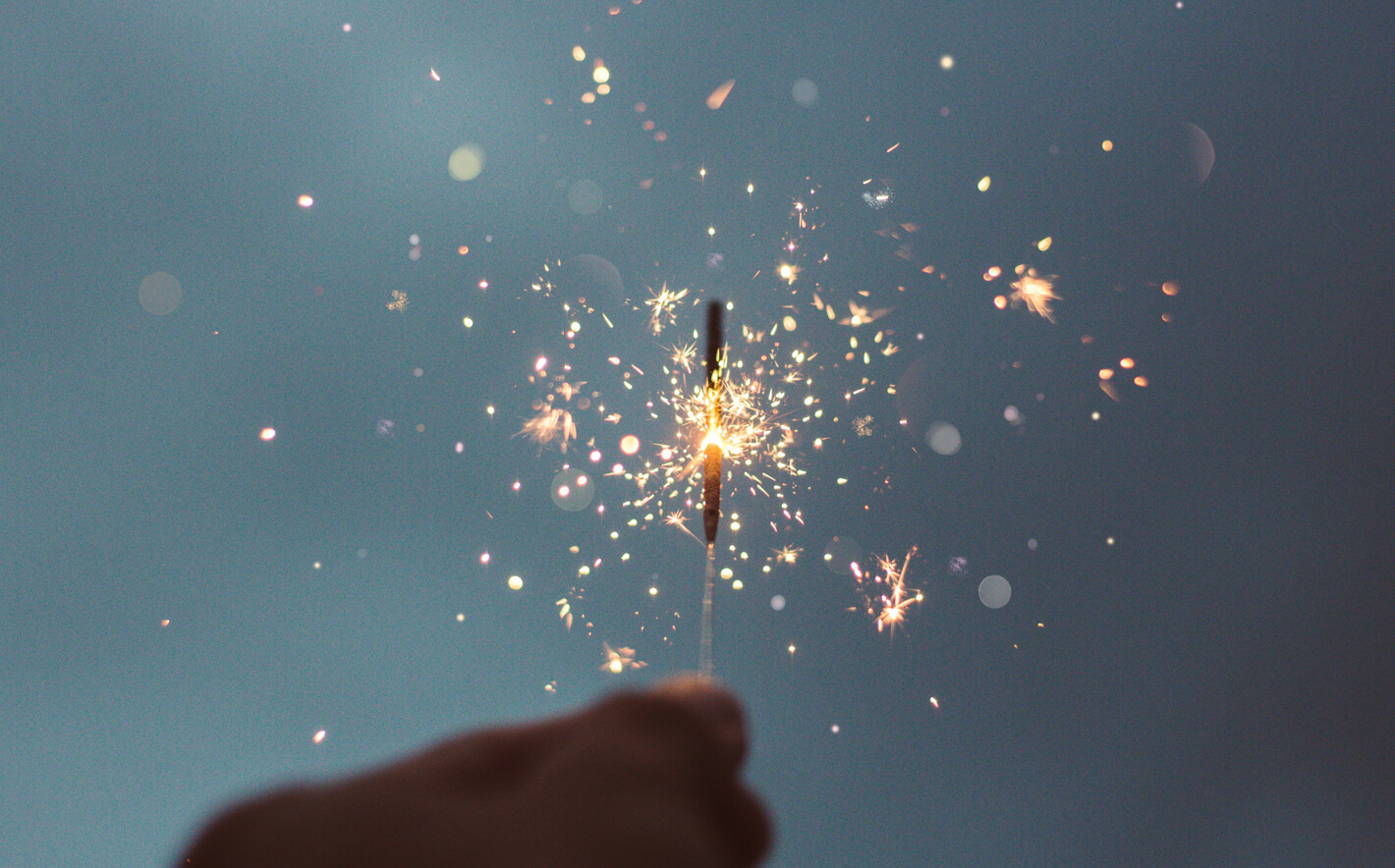 Photo of a lit sparkler