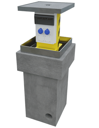 Pop Up Power Supplies PUPS 05 retractable service unit which provides access to power and other essential services when you need it.