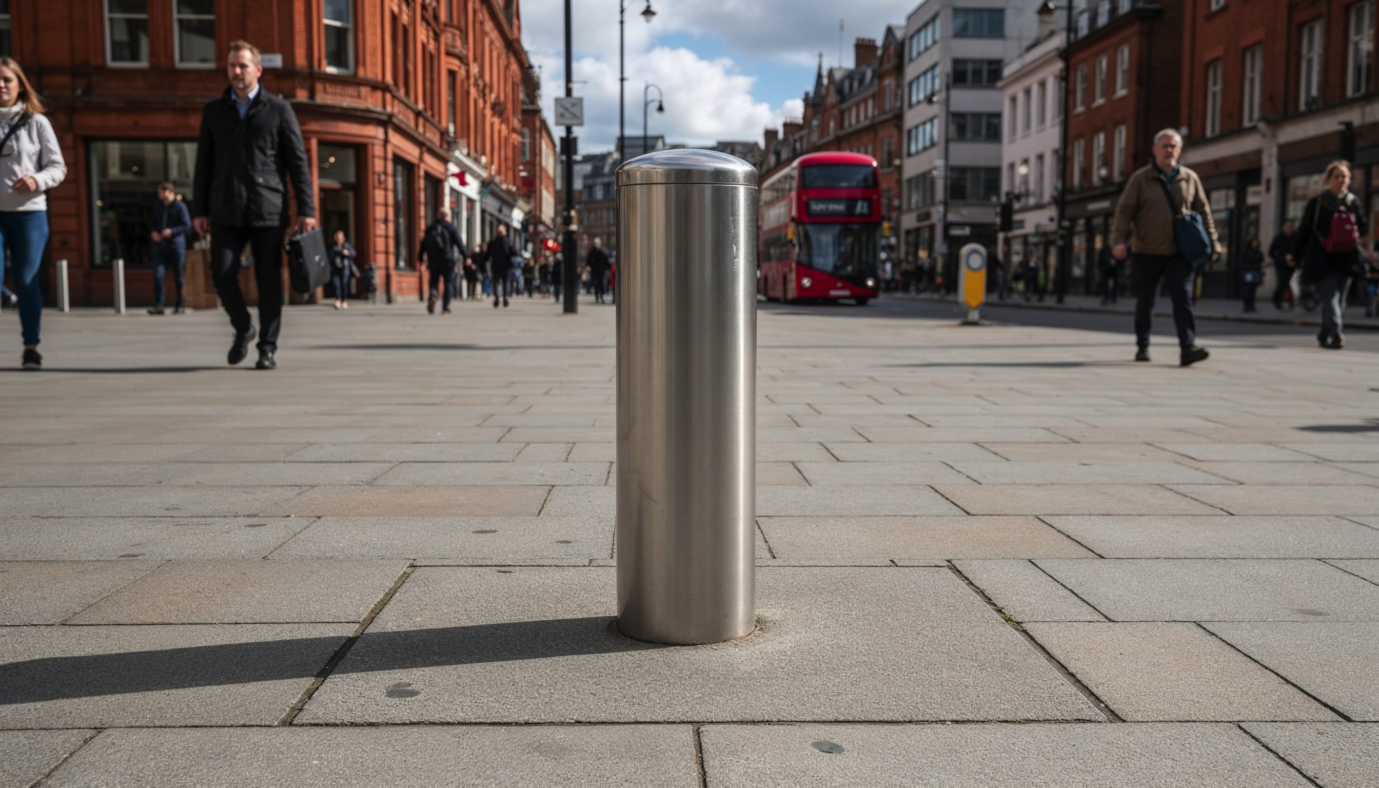 DOME TOP POWER BOLLARD AS STREET FURNITURE