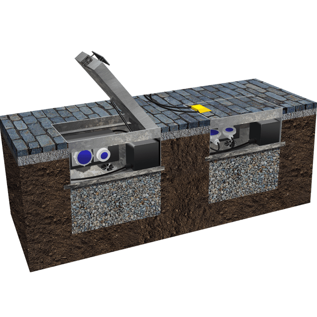In-ground unit 3D illustration